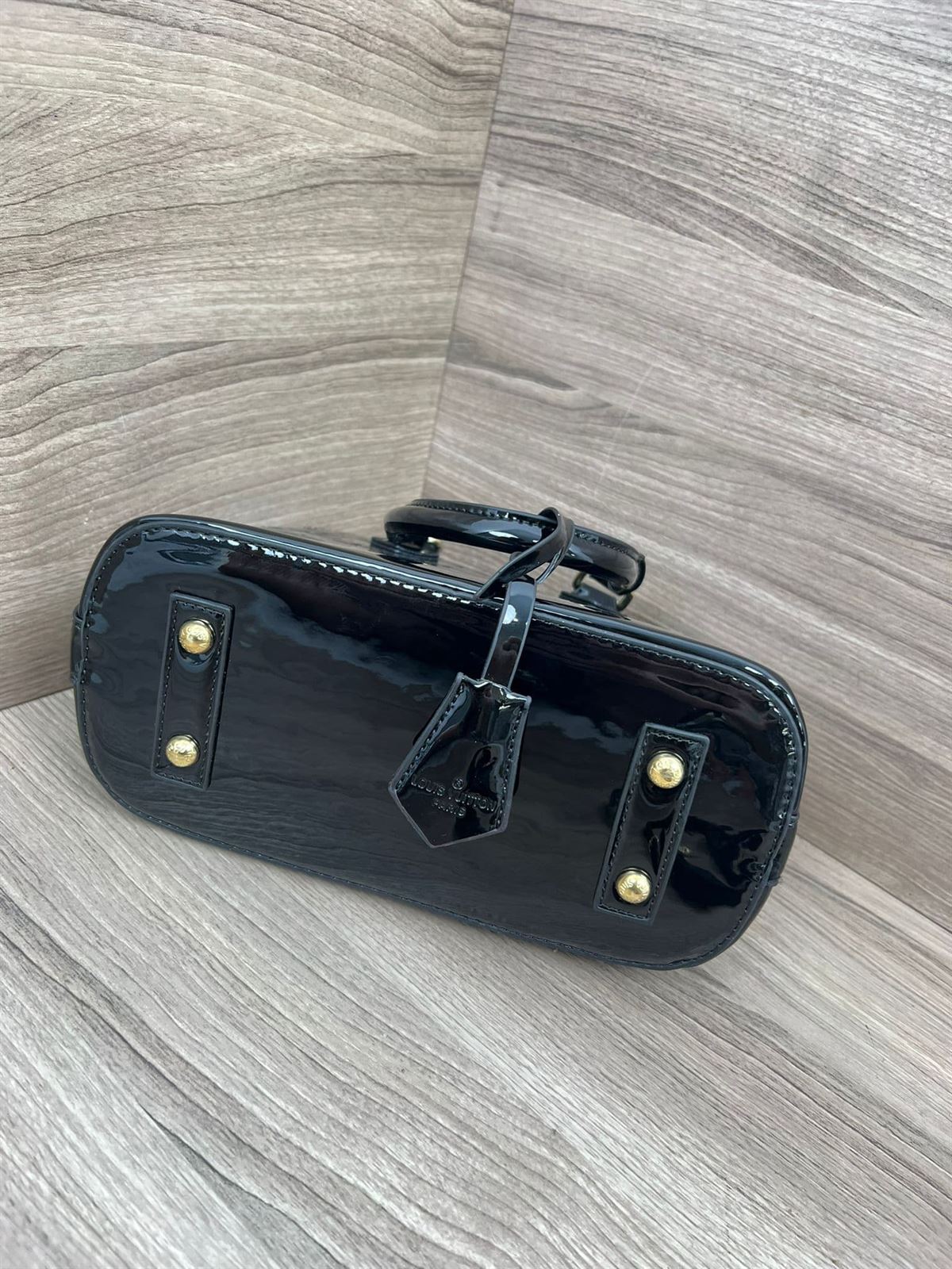 Bolso Lv negro charol - Imagen 3