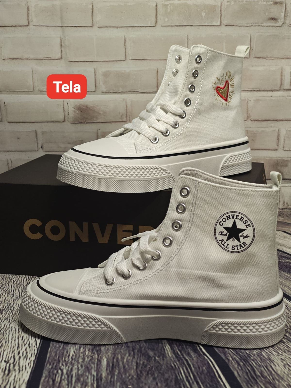 Bota converse estrella lona - Imagen 1