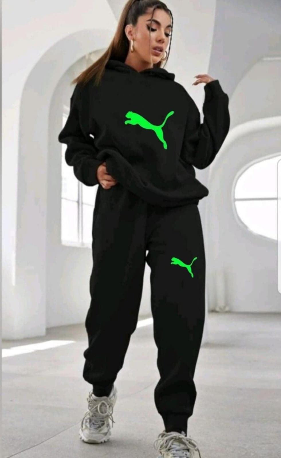 Chándal Puma verde unisex - Imagen 1