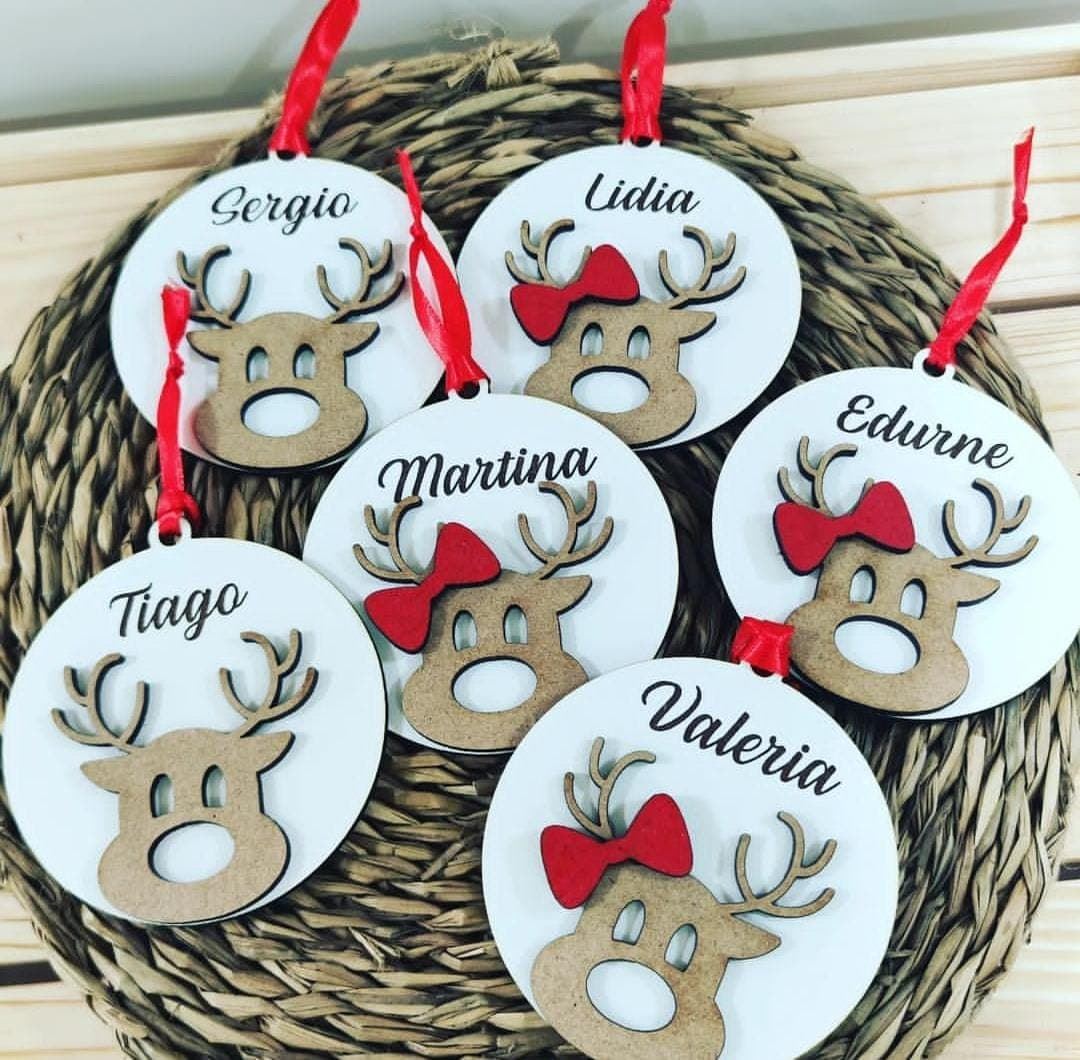 Colgante árbol renos trineo - Imagen 1