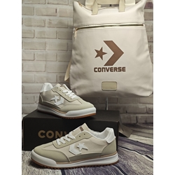 COMBO zapatillas y mochila converse beig - Imagen 1