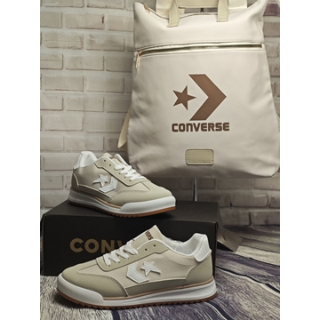 COMBO zapatillas y mochila converse beig - Imagen 1