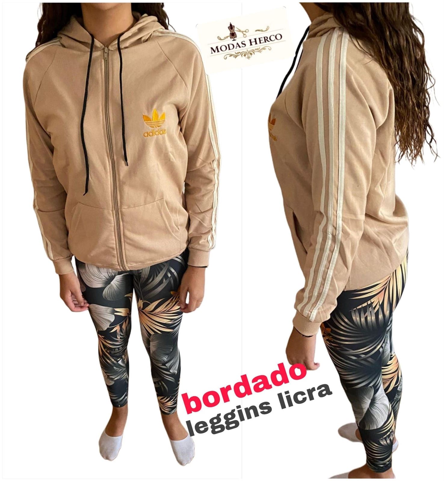 CONJUNTO ADIDAS MUJER beig - Imagen 1