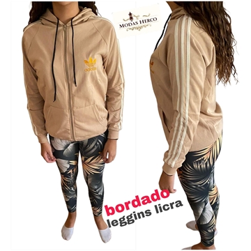 CONJUNTO ADIDAS MUJER beig - Imagen 1