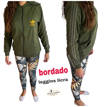 CONJUNTO ADIDAS MUJER verde - Imagen 1