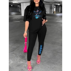 Conjunto camiseta con leggins adidas stich para mujer - Imagen 2