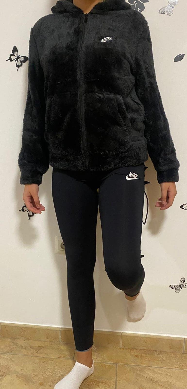 CONJUNTO NIKE BORREGUITO NEGRO - Imagen 1