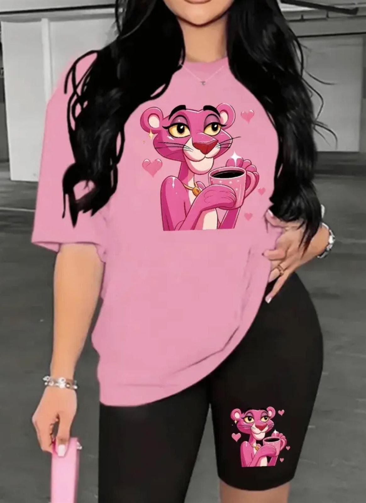 Conjunto pantera rosa para mujer - Imagen 1
