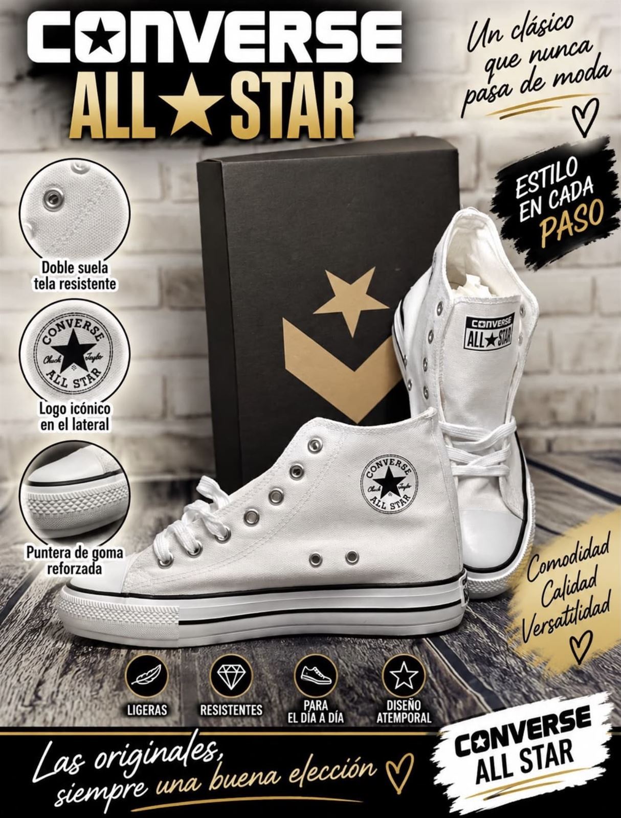 CONVERSE BOTA BLANCA - Imagen 1