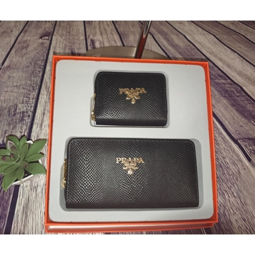 Dúo Monedero negro prada - Imagen 1