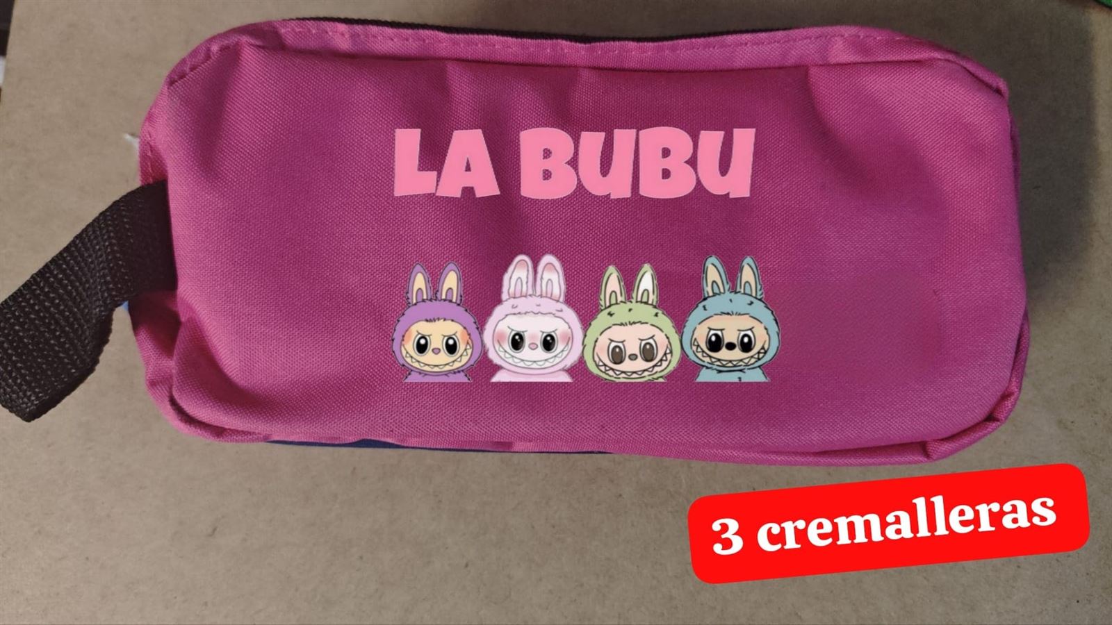 Estuche 3 cremalleras Labubu - Imagen 1