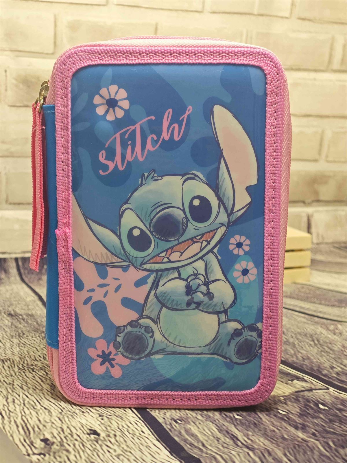 Estuche Stitch 3 cremalleras - Imagen 1