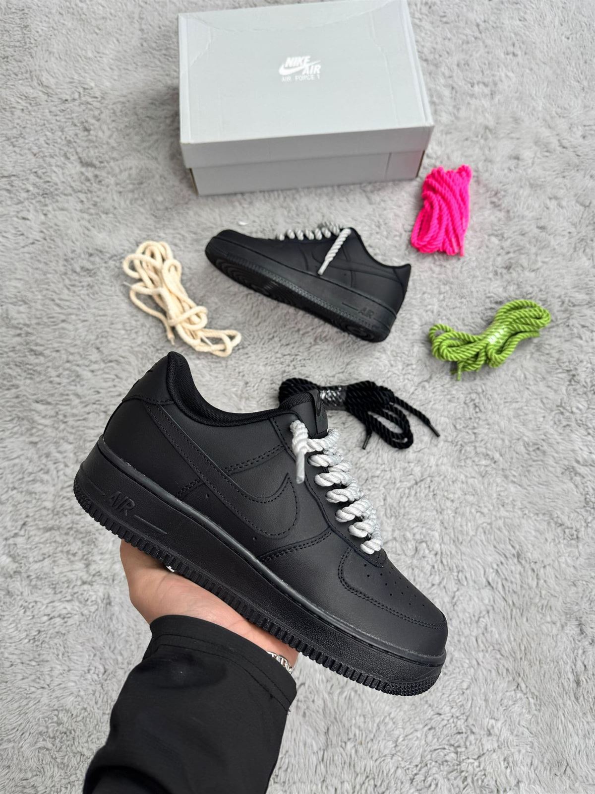 Nike force 1 Rope Lance negra - Imagen 1