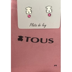 Pendientes Tous con circonita rosa - Imagen 1