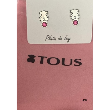 Pendientes Tous con circonita rosa - Imagen 1