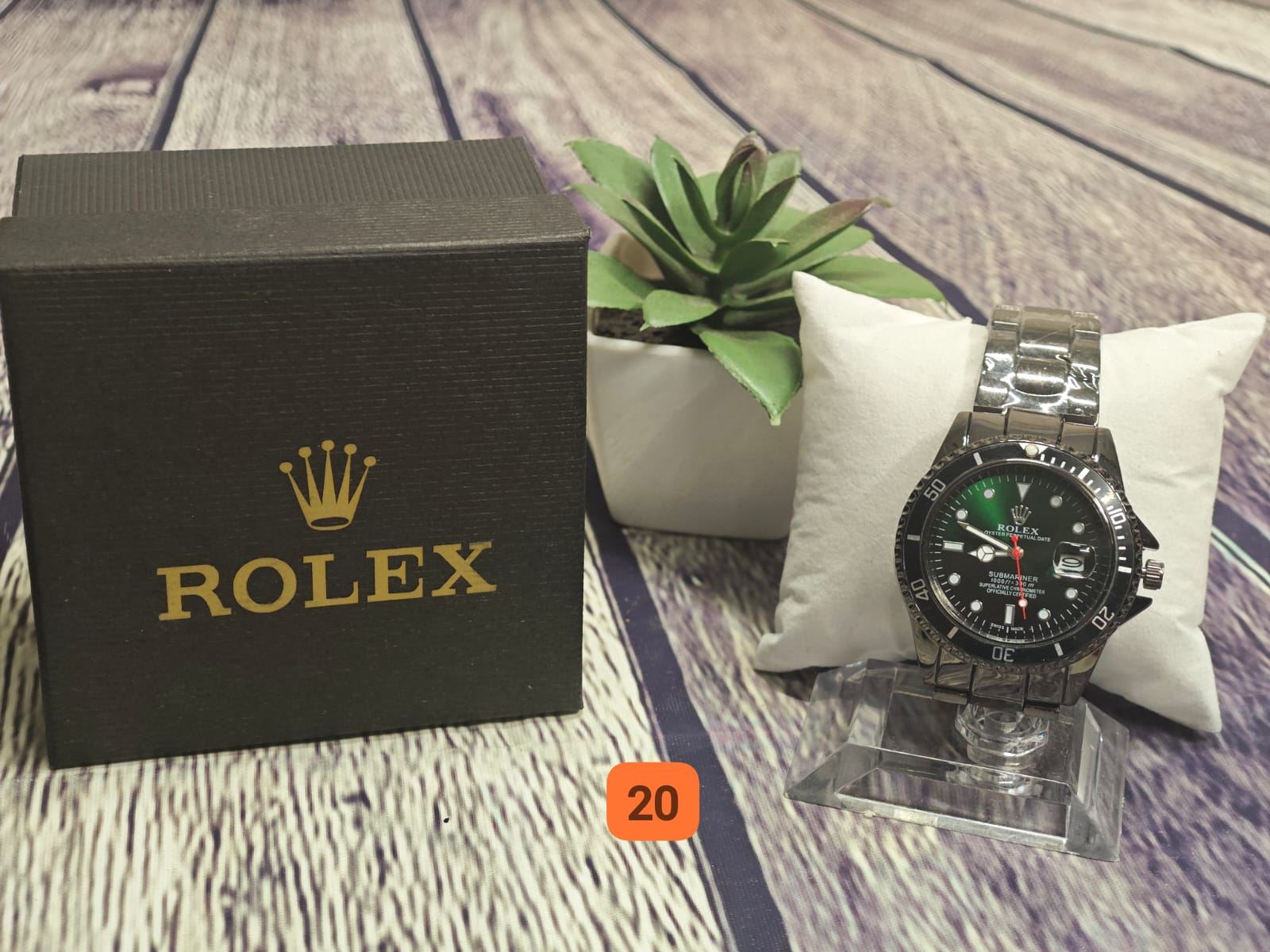 Reloj Rolex negro/verde - Imagen 1
