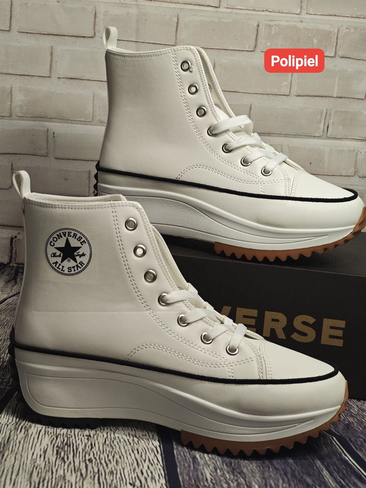 Sneakers Converse polipiel blanca - Imagen 3
