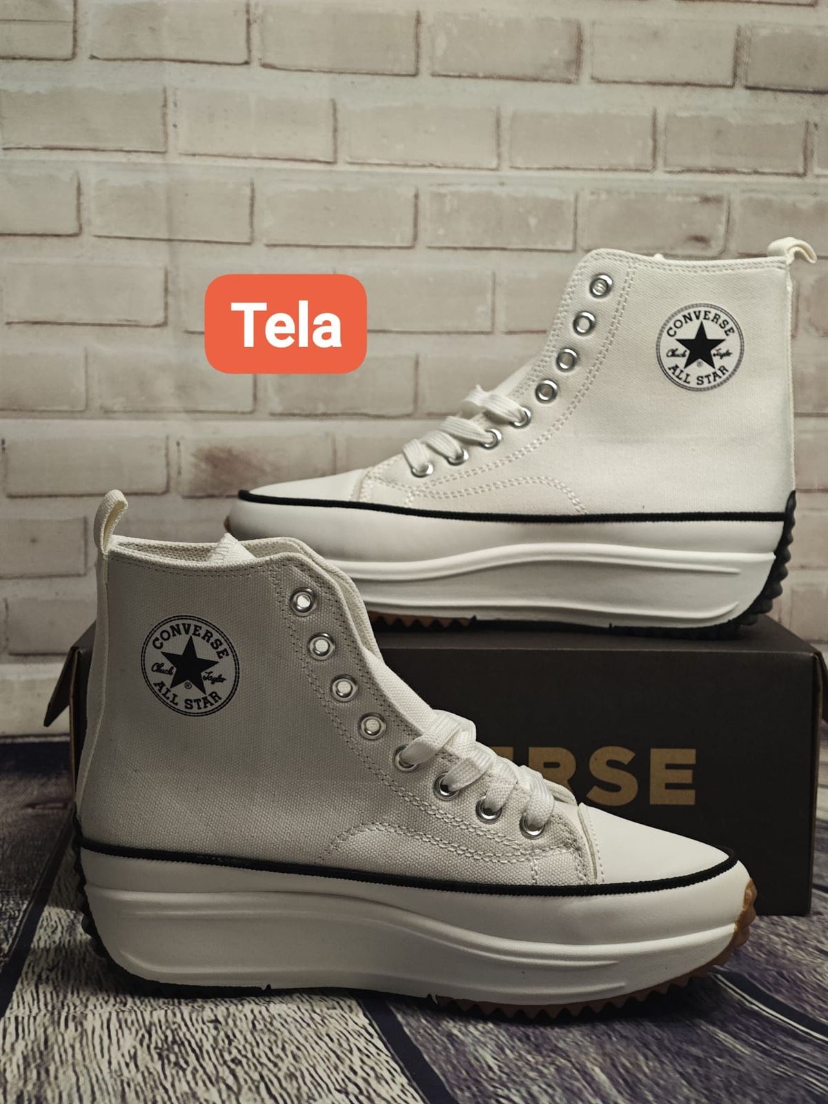 Sneakers Converse run lona blanca - Imagen 1