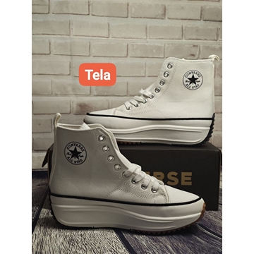 Sneakers Converse run lona blanca - Imagen 1