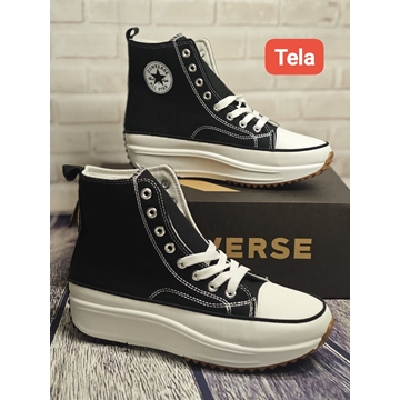 Sneakers Converse run lona negra - Imagen 1