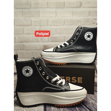 Sneakers Converse run polipiel negra - Imagen 1