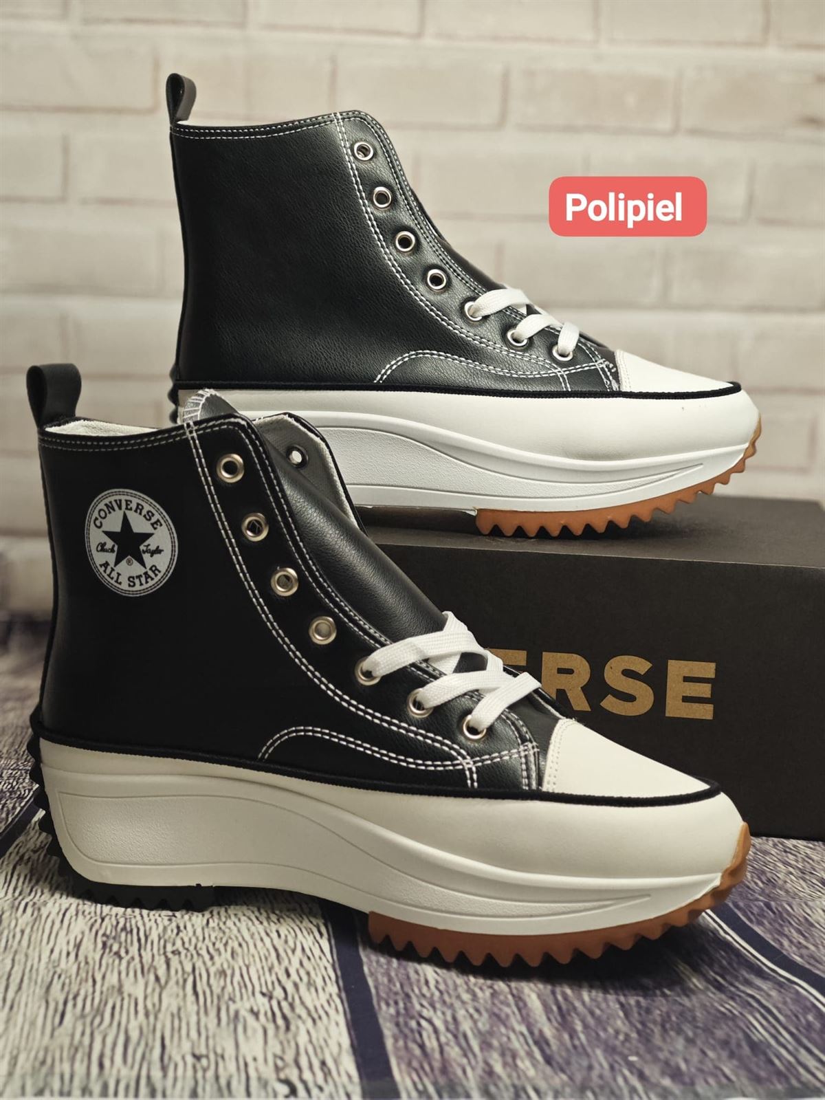 Sneakers Converse run polipiel negra - Imagen 2