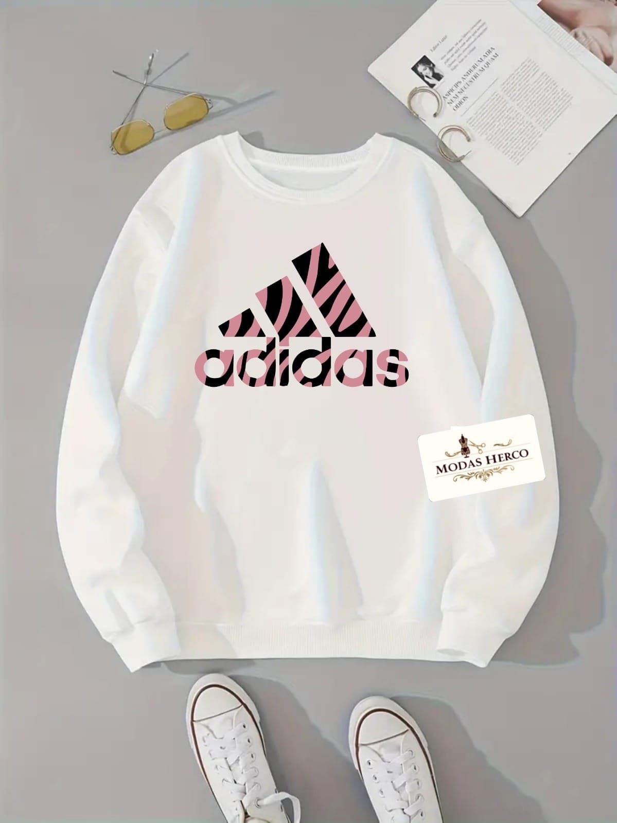 Sudadera Adidas zebra unisex - Imagen 1