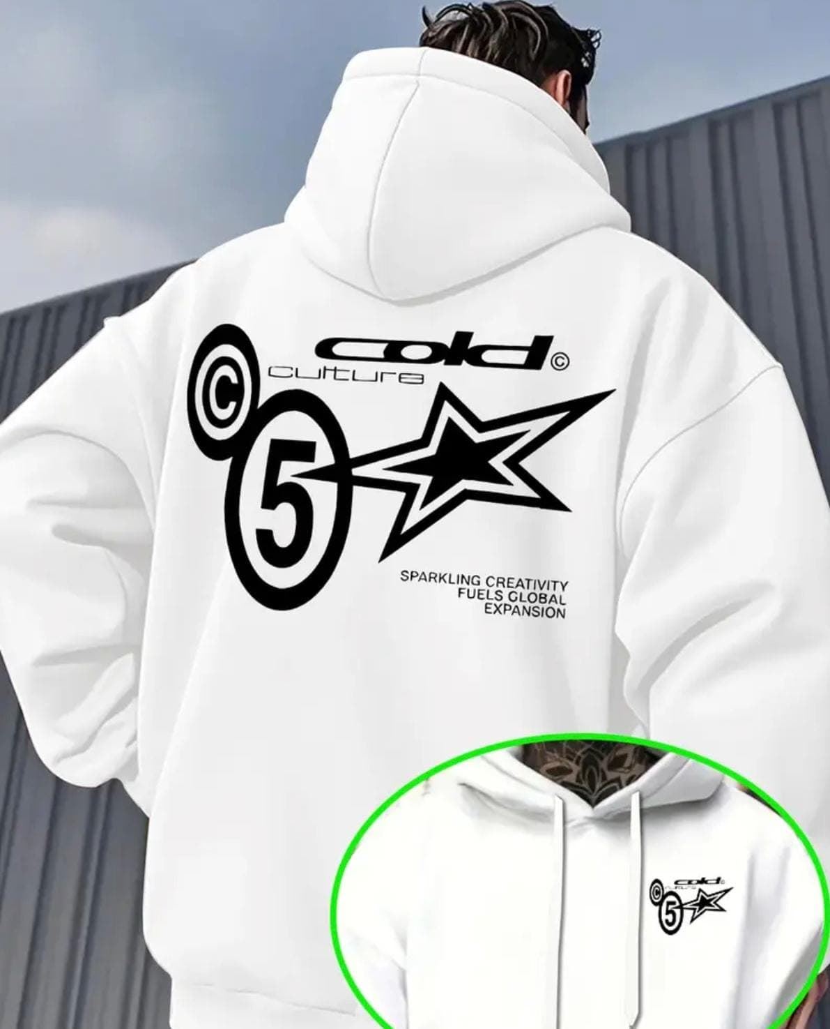 Sudadera Cold culture blanca - Imagen 1