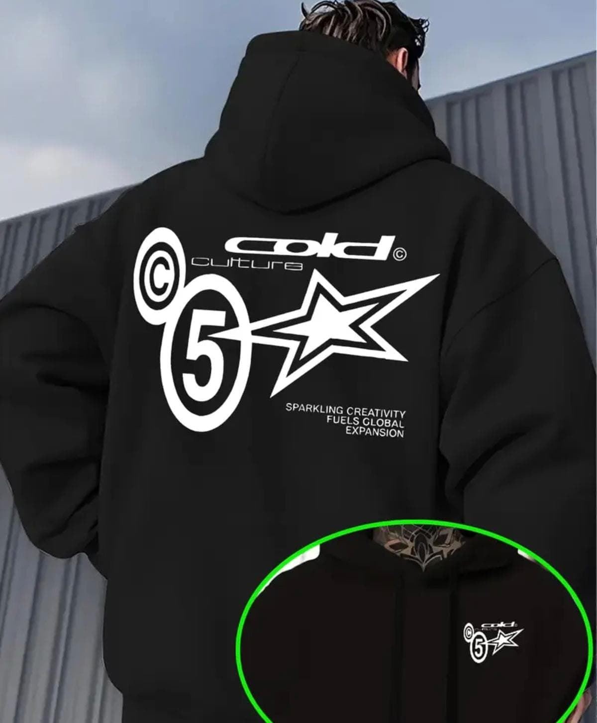 Sudadera Cold culture negra - Imagen 1