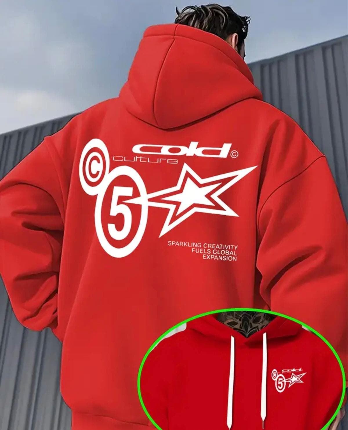 Sudadera Cold culture roja - Imagen 1