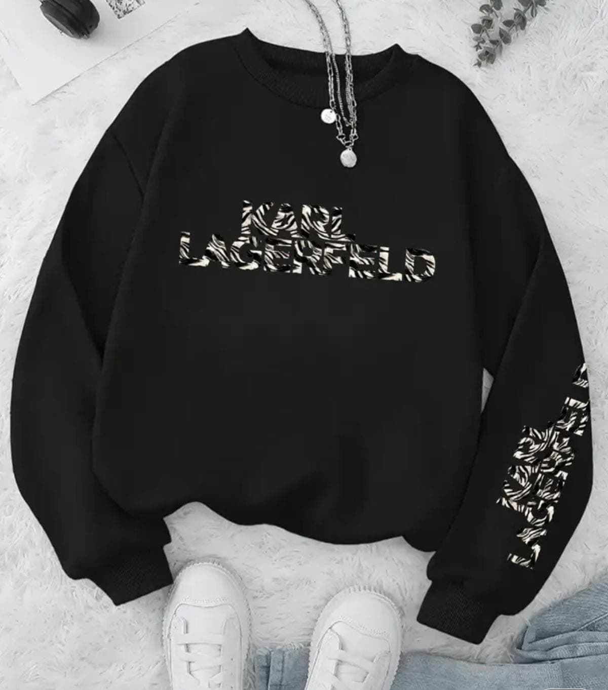 Sudadera karl lagerfeld estampado zebra - Imagen 2