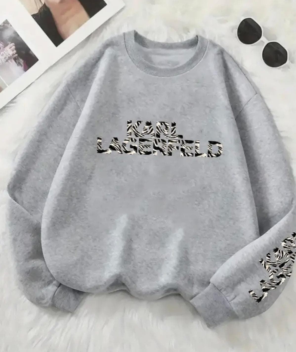 Sudadera karl lagerfeld estampado zebra - Imagen 3