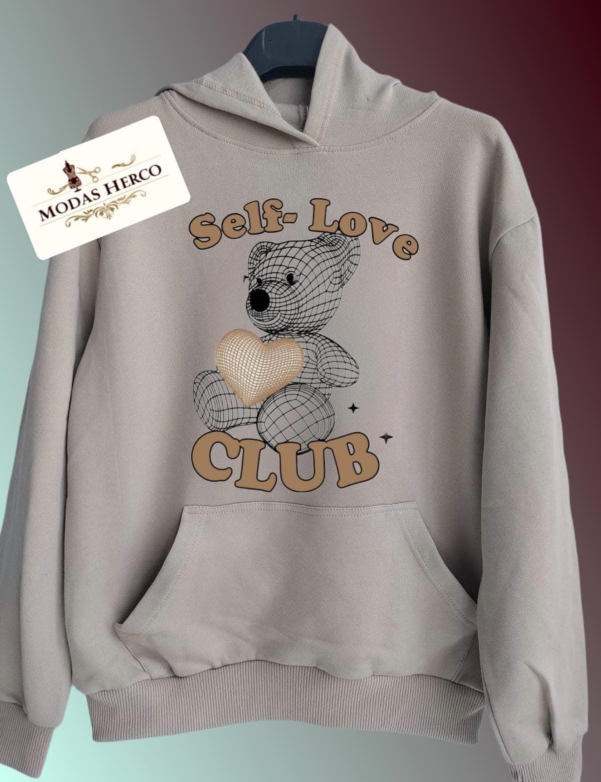 Sudadera  osito love unisex - Imagen 1