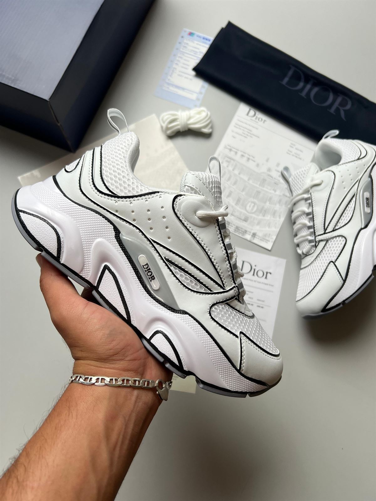 Zapatillas DIOR B22 DRAW blanca - Imagen 4