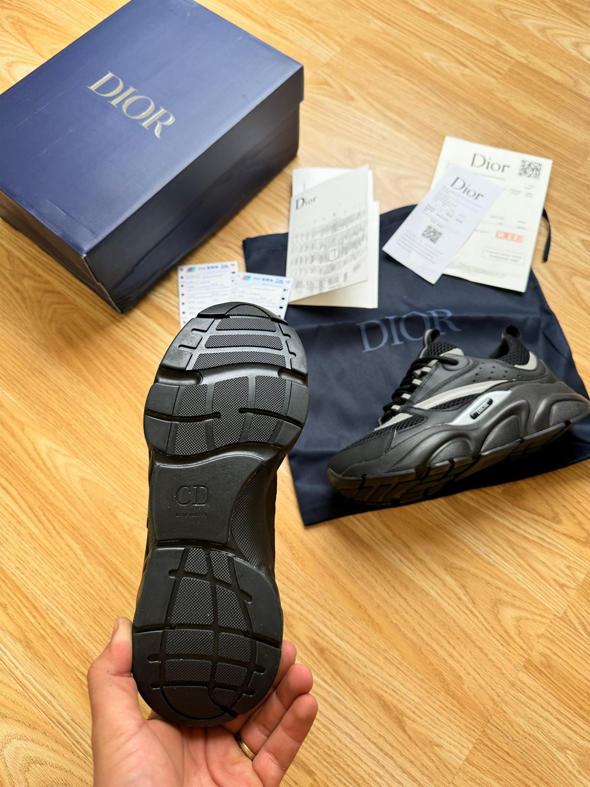 Zapatillas Dior b22 high quality Negra - Imagen 3