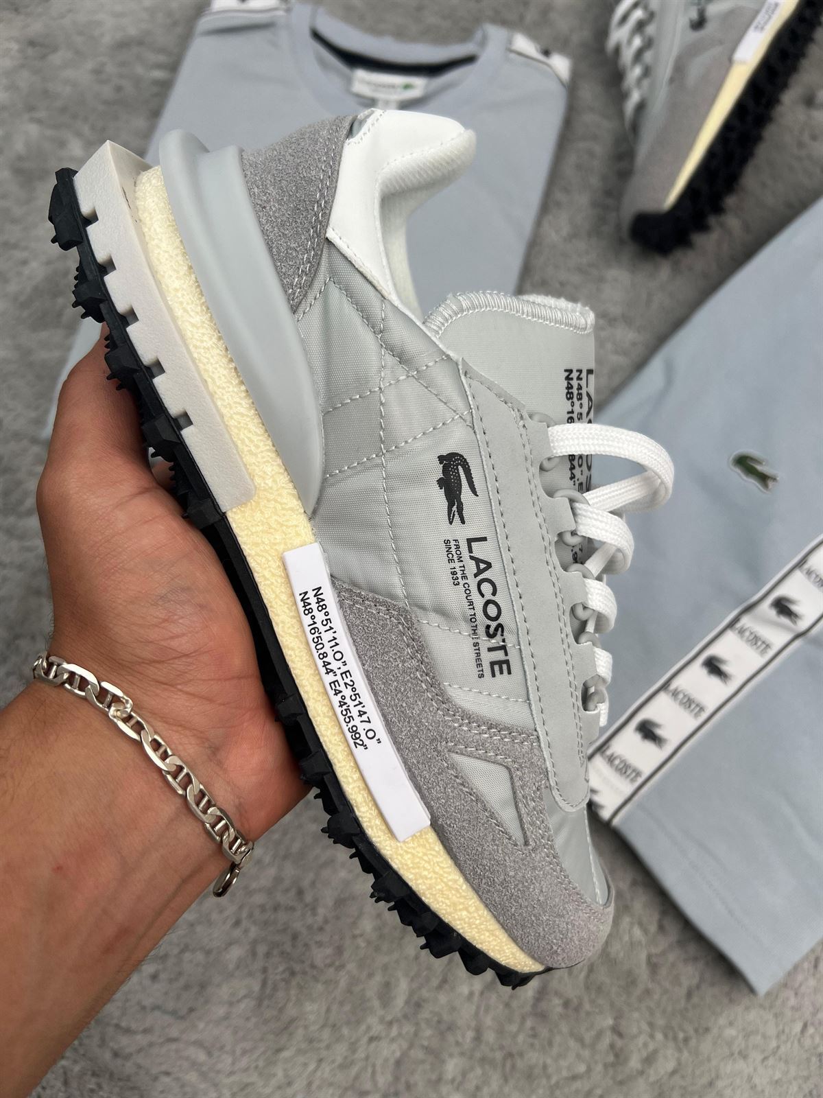 Zapatillas LACOSTE elite active gris - Imagen 1