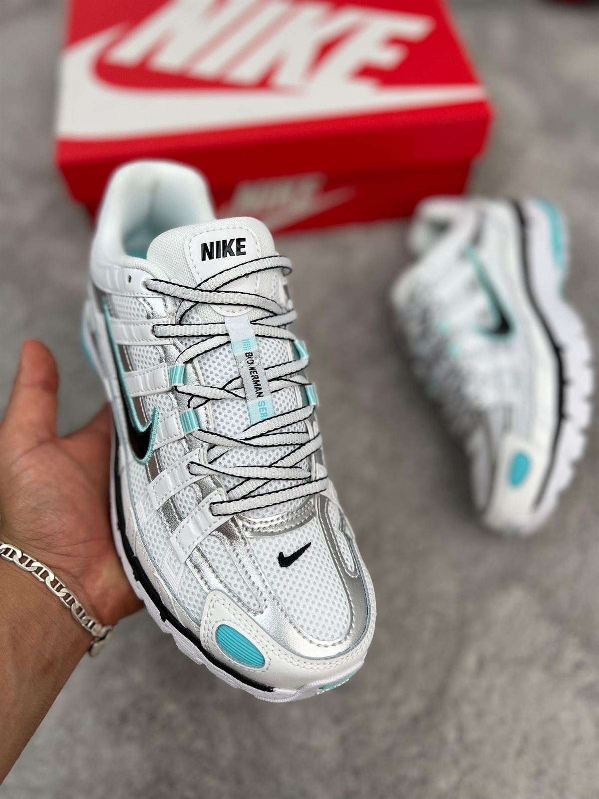 Zapatillas NIKE P6000 White/blue - Imagen 2