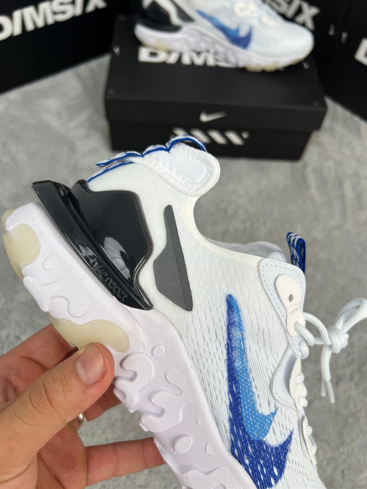 Zapatillas Nike react White/blue - Imagen 2