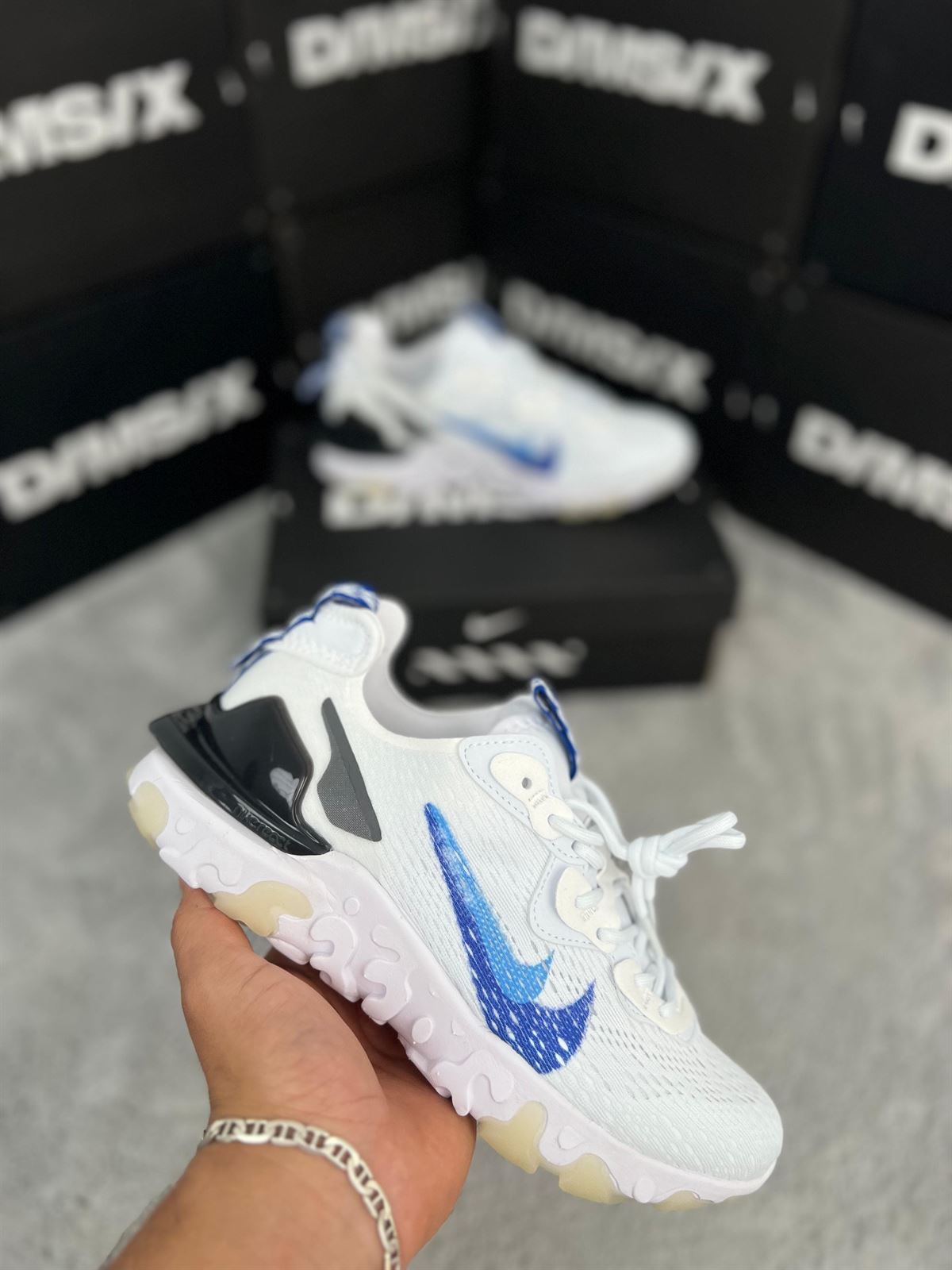 Zapatillas Nike react White/blue - Imagen 4