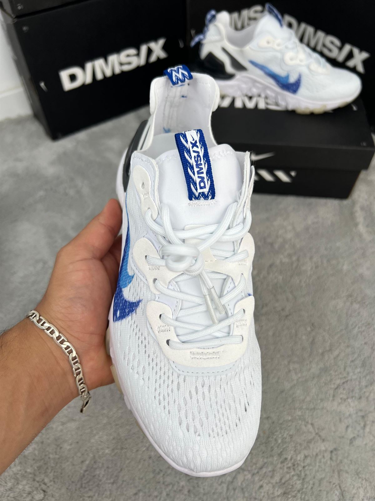 Zapatillas Nike react White/blue - Imagen 5